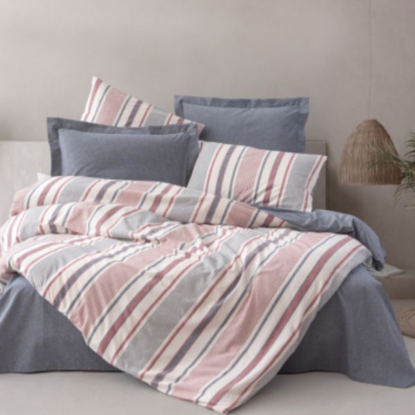 Double Bed Set Duo Dark Blue